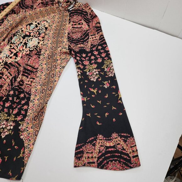 Free People Black Multi Boho Bell Sleeve Stevie Tunic Mini Dress Extra Small - Picture 12 of 16